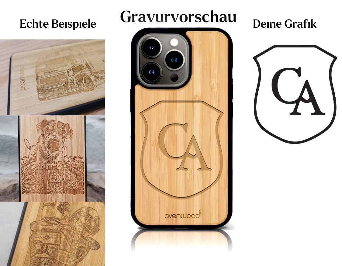 INDIVIDUELL iPhone 13 Pro Max Bambus-Kunststoff